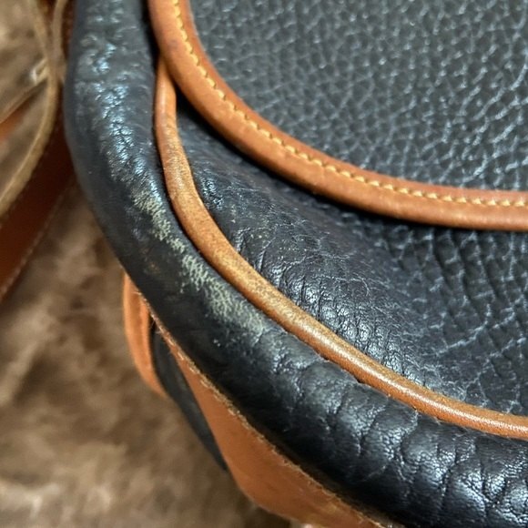 Dooney & Bourke  Handbag All Weather Leather USA pebbled blue Equestrian Vintage - Picture 3 of 15